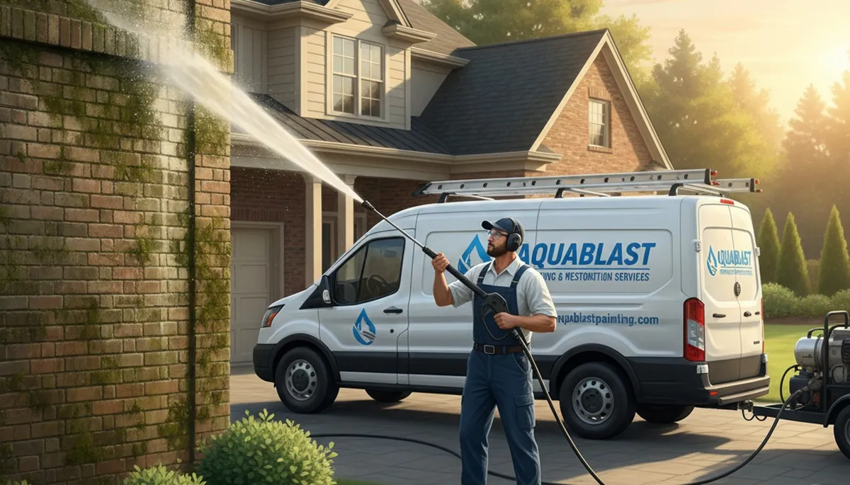 Charleston, SC pressure washing service cleaning home exterior for curb appeal
